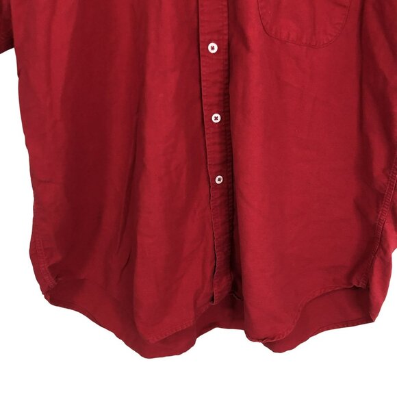 Disney Originals Shirt Mickey Mouse Embroidered Men Button-Up XL 100% Cotton Red - Picture 8 of 11